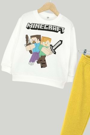 Minecraft Baskılı Erkek Çocuk Eşofman Takımı