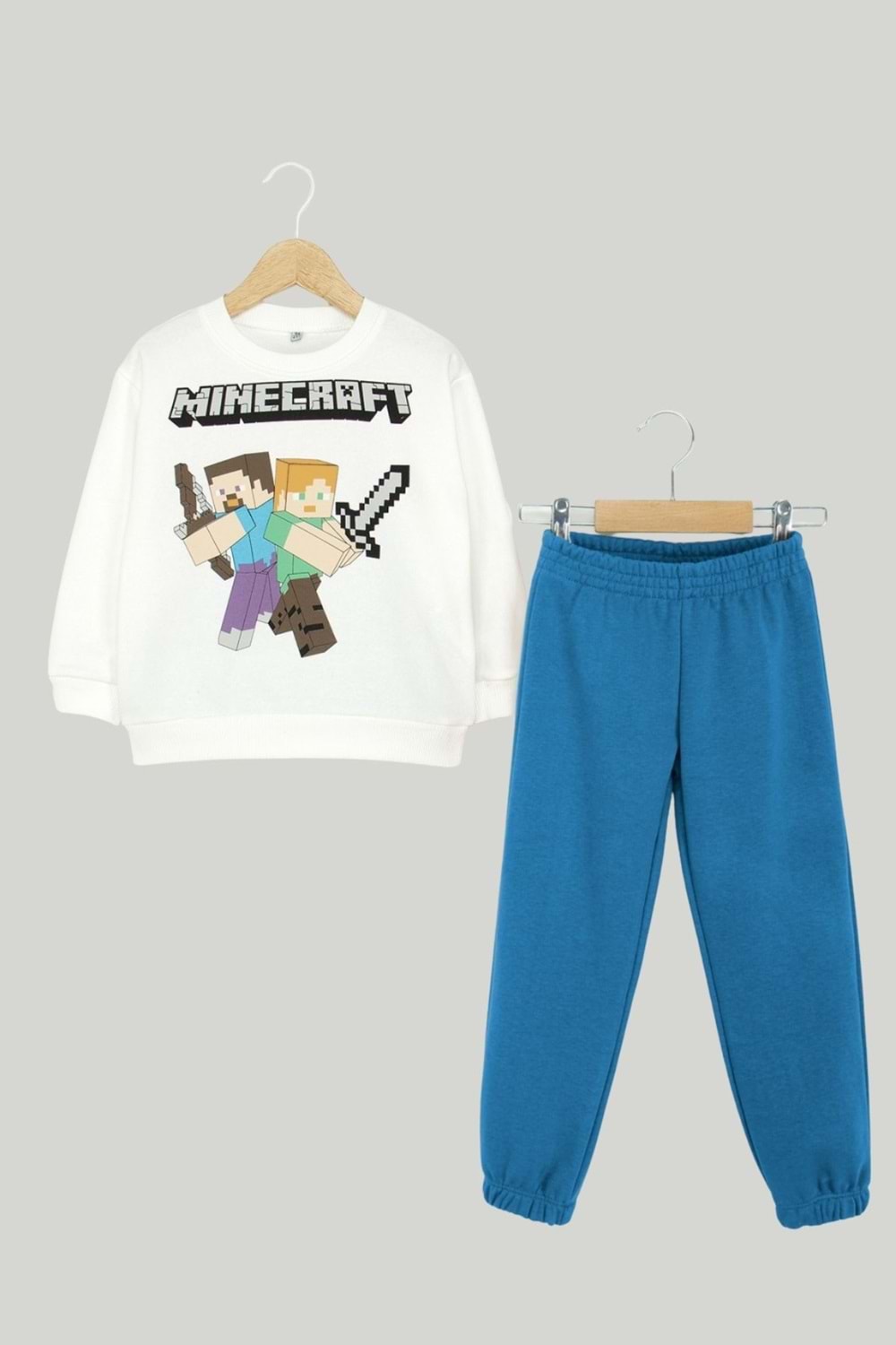 Minecraft Baskılı Erkek Çocuk Eşofman Takımı