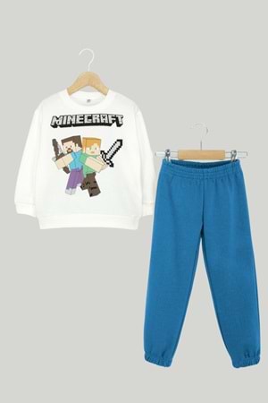 Minecraft Baskılı Erkek Çocuk Eşofman Takımı