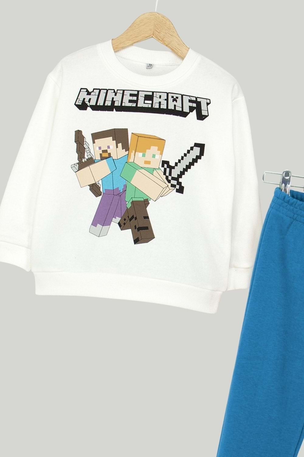 Minecraft Baskılı Erkek Çocuk Eşofman Takımı
