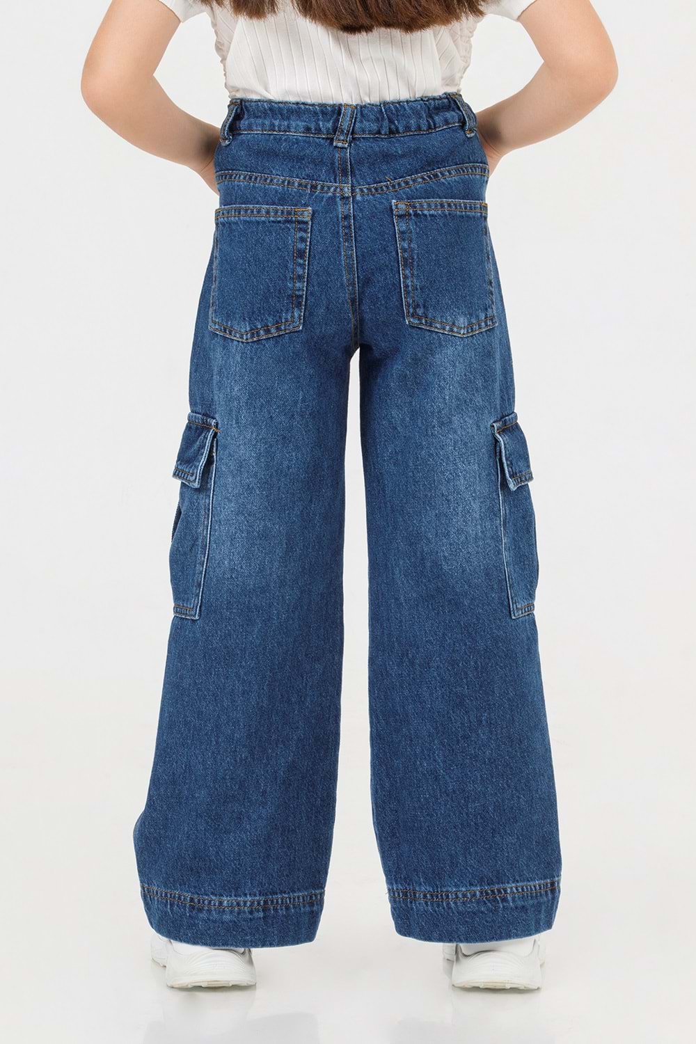 Kargo Pantolon Beli Ayarlanabilen Düğme Kapamalı Kız Çocuk Kargo Pantolon Beli Ayarlanabilen Düğme Kapamalı Kız Çocuk